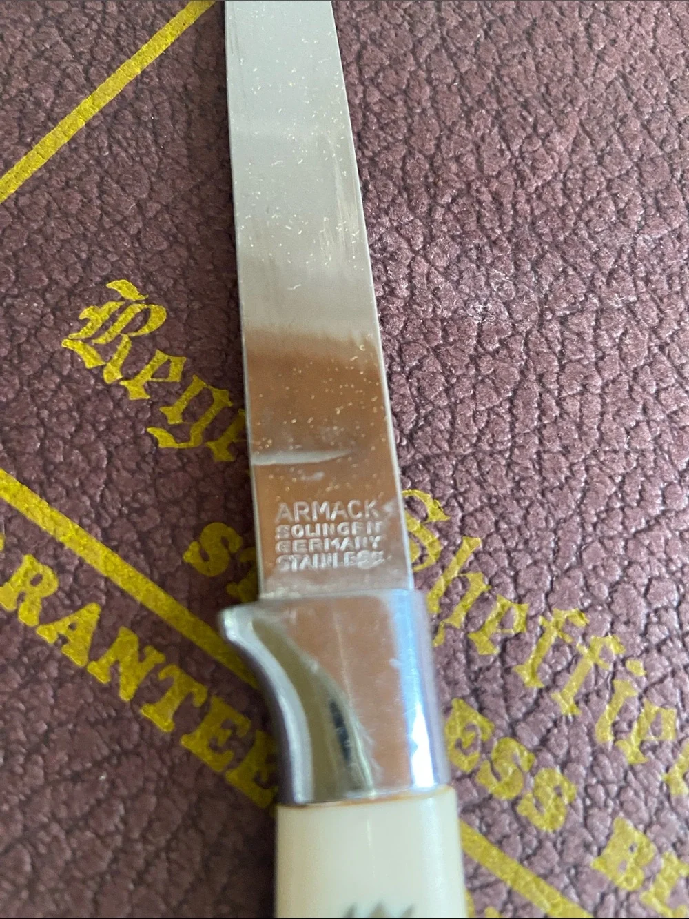 Vintage Armack Solingen Germany Stainless Steak Knives Set of 6 w/ Box